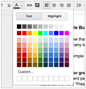Google Docs Highlighters