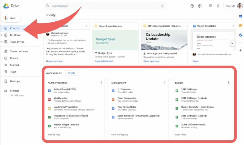 Google Drive Priority & Workspaces EdTechTeacher